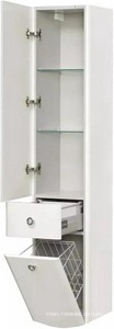 Шкаф-колонна  340*1660*240 мм, подвесная, левая, цвет белый глянец, крепеж в комплекте ZZ Aquaton Венеция 1A151003VN01L