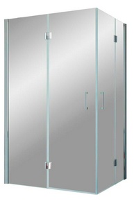 Душевое ограждение  120x110x190 см, левое, угловое прямоугольное, двери распашные, профиль хром глянец, стекло сатин ZZ Vegas Glass AFA-F AFА-F 120*110 08 10 лев.