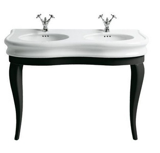 Структура напольная (2 ножки с основой) 1060х505хh755мм, под раковину 1200мм, (дерев.  глянец),  ZZ Simas Lante LAM120 nero