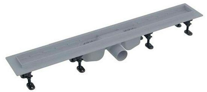 Универсальный водоотводящий желоб 950 мм, без перфорир.решетки или решетки под плитку арт.Tile-950 ZZ AlcaPlast Optima APZ12-950