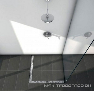 Дренажный канал угловой 1200х1200мм,упл.лента,манжета д/сифона в компл.(БЕЗ опор арт.66000х*2шт. и сифона арт.650000/650001/650002*2шт.),Tece ZZ Tece Tecedrainline 611200