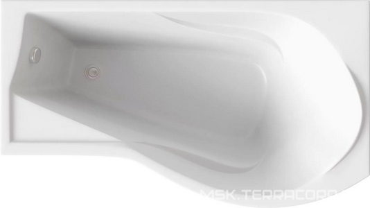 Ванна акриловая  170х80 см, правая (БЕЗ каркаса n039643 и сифона 19649) Bas Капри В 00016