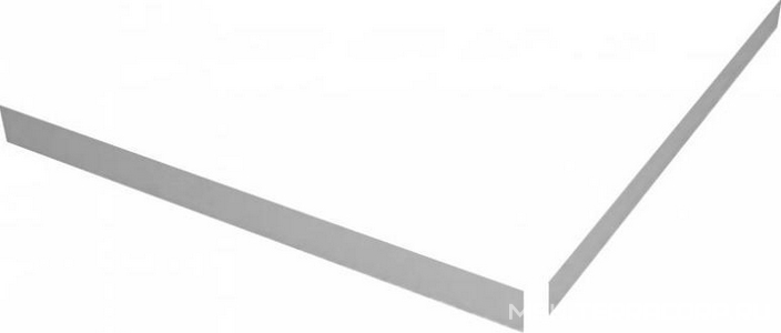 Экран угловой, плоский из искусственного мрамора 900х900х135мм, (цв.белый), Cezares ZZ Cezares Универсал TRAY-S-A-90-SCR-W