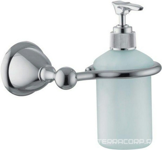 Дозатор для жидкого мыла  настенный, (стекло матовое, держатель цв. хром),  ZZ Fima Carlo Frattini Style F6043/3CR