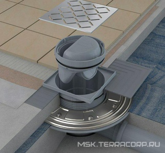 Душевой трап, 10,5*10,5, решетка нержавеющая сталь Ravak Универсал SN501/X01435