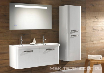 Зеркало 120*65 см с флуоресцентной подсветкой, инфракрасным выкл., часами функцией Анти-Пар, без крепежа ZZ Jacob Delafon Replay EB1163-NF