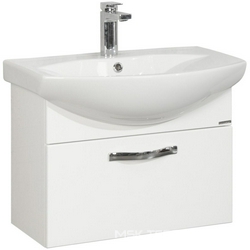 Тумба Ария 65 подвесная 594*442*310, цвет белый глянец, без раковины Балтика или Смайл ZZ