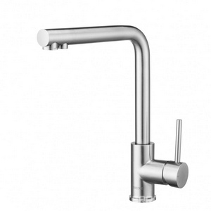 Смеситель д/ кухни с каналом для подключения фильтра, в комплекте с фильтром Аквафор Кристалл, (цв.хром),  ZZ Swedbe Selene Plus K8540К