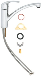 Смеситель для мойки, однорычажный, высокий,  хром ZZ Grohe Eurosmart 33281002