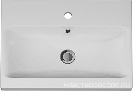 Раковина мебельная, керамическая, 60 см, встраиваемая, цвет белый глянец AMPM Gem M90WCC0602WG