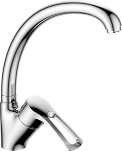 Смеситель для кухни, БЕЗ донного клапана, хром ZZ Rossinka T T40-23
