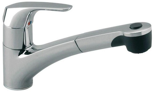 Смеситель для кухни, с выдвижным душем, 2 типа струи, (цв.хром),  ZZ Ideal Standard Cerasprint New B5347AA