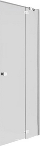 Дверь распаш.с неподв.сегментом,для монтажа с бок. панелью, 900 (870-895)хh1950мм,вход 555мм,петли спр, (стек 6мм, проз.High Glass.,фур.хр/пол/алюм)ZZ Provex Combi 0014 CT 05 GL R  HG
