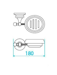 Мыльница настенная керамическая, (цв.золото),  ZZ Cezares Olimp OLIMP-SOD-03/24-M