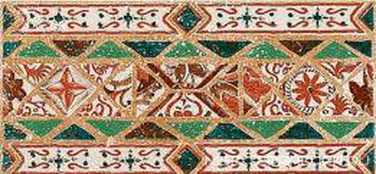 Tabica Mudejar rojo XX |15x33
