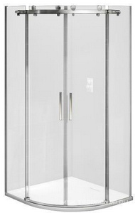 Душевое ограждение Galaxy R-TD-90-С-СН, двухстворчатое, стекло прозрач. профиль хром, без поддона ZZ Good Door GALAXY ГЛ00008