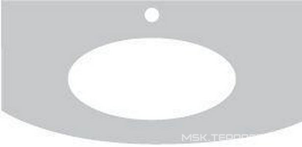 Столешница 112х59,9хh2см, с пристенной панелью, с 1 отв.д/смес., (мрамор цв.Blanc de Carrare),  ZZ Labor Legno Hermitage HETOP 113 CA