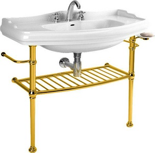 Структура металлическая, для установки под раковину 100см. арт.1050 хх, (цв.золото),  ZZ Kerasan Retro 730091