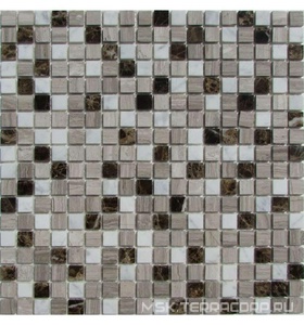 Мозаика Спектр-М Натуральный камень Мозаика из камня на сетке M20-076-15P ZZ |30.5x30.5