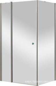 Душевой уголок 1000х900хh1970мм, с неподв. сегментом и распашной дверью, (вход 600мм), (стекло прозрачное 6мм, фурнит. цв.хром),  ZZ Cezares Triumph TRIUMPH-AH-1-100/90-C-Cr-L