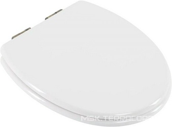 Сиденье для унитаза, с микролифтом, (белое, петли цв.бронза), Primo ZZ