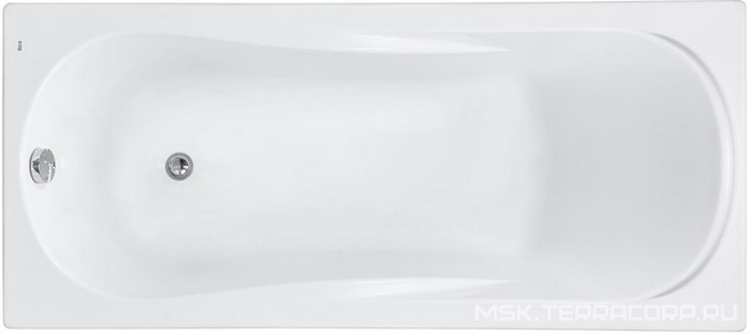 Акриловая ванна  170х75x50,5 см прямоугольная (БЕЗ монтажного комплекта и панели) ZZ Roca UNO ZRU9302870
