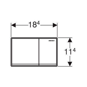 Клавиша смыва, (литой оцинкованный сплав белое стекло), 60 ZZ Geberit Omega 115.081.SI.1