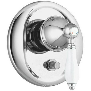 Смеситель для душа встраиваемый в стену, с переключателем, (внешняя часть, БЕЗ внутренней части арт.F3000), (цв. хром),  ZZ Fima Carlo Frattini Herend F5409X2CR