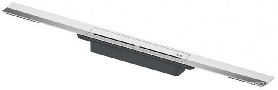 Профиль д/дренажа душа, 800х55мм, укорачиваемый, монтаж на плиточный клей над бетонной стяжкой, БЕЗ сифона арт.673002, (цв.сатин),Тесе ZZ Tece Tecedrainprofile 670800