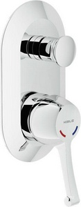 Смеситель для душа с переключателем, встраиваемый в стену, внешняя и внутренняя часть, цв.хром,  ZZ Nobili Carlos Primero CP100CR
