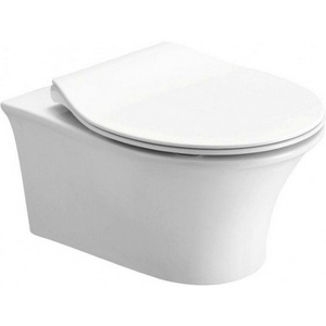 Унитаз подвесной "", безободковый, сиденье микролифт, белый XX SMARTsant Соул VT1401W