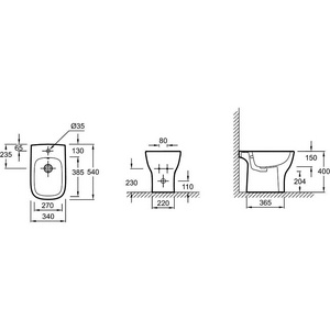 Биде напольное, STRUKTURA ZZ Jacob Delafon Struktura EBC0002-00