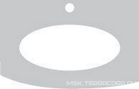 Столешница 84х54,5хh2см, с пристенной панелью, с 1 отв.д/смес., (мрамор цв.Travertin),  ZZ Labor Legno Hermitage HETOP 84 T