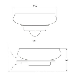 Мыльница настенная, хром/керамика  ZZ Iddis Leaf LEASBC0I42