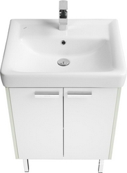 Тумба напольная  60, 570*600*450 мм, цвет белый/выбеленное дерево, без раковины Дрея Q-60  ZZ Aquaton Йорк 1A170201YOAY0