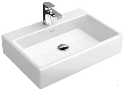 Раковина 600х420 мм для установки на столешницу, 1 отв. д/смес, с переливом (TitanCeram),  ZZ Villeroy & Boch Memento 2.0 4A0760R1