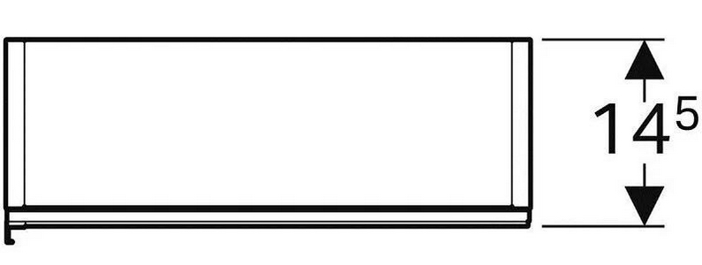 Шкаф подвесной 45хh82х17,4см, распашн.двеца, петли справа/слева (реверс), (фасад белое стекло, корпус белый глянцевый лак),крепл.в компл,ZZ Geberit Acanto 500.639.01.2