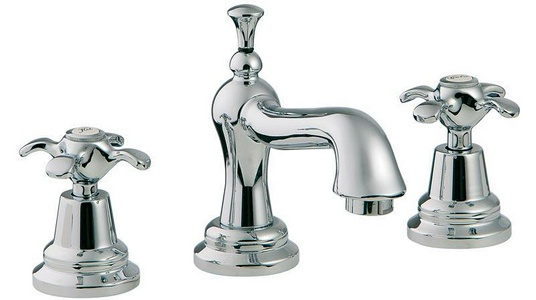 Смеситель для раковины на 3 отв.низкий излив, с д/к, (цв.хром),  ZZ 3M Nuova retro 4110 СС