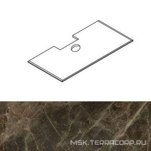 Столешница 115х56хh2см, с отверстием под накладную раковину, (мрамор цв. Emperador Dark), (БЕЗ дерев.транспорт.ящика арт.000MG131),  ZZ Oasis Lutetia 0LTTM1151 LED