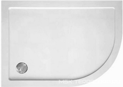 Поддон душевой 1200х900h35мм, R550мм, "Левый" (без сифона, ножек, экрана), ассиметричный, цв. белый стеклокомпозит SMC, Cezaris ZZ Cezares Универсал TRAY-M-RH-120/90-550-35-W-L