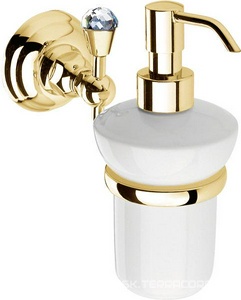 Дозатор для жидкого мыла настенный, (цв.гальван.золото/swarovski),  ZZ Nicolazzi Classica 1489 GB 34