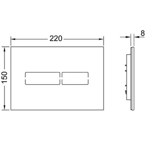 Панель смыва с двумя сенсорн. клавишами и эл.приводом,для застенного модуля д/унитаза,БЕЗ блока питания арт.9240971,(стекло цв.чёрный) ZZ Tece TECElux Mini 9240961