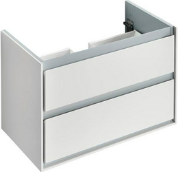 Тумба 800х440хh517мм, подвесн., под раковину арт.E027901, 2 выдвижн.ящика, крепёж в компл., (цв.белый глянец/ белый мат.), Connect Air ZZ