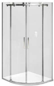 Душевое ограждение Galaxy R-TD-100-С-СН, двухстворчатое, стекло прозрач. профиль хром, без поддона ZZ Good Door GALAXY ГЛ00009