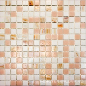 Мозаика Мозаика HK-13 (чип 2x2 мм) бело-розовый микс ZZ|32.7x32.7 Мастера Керамики Glass HK-13