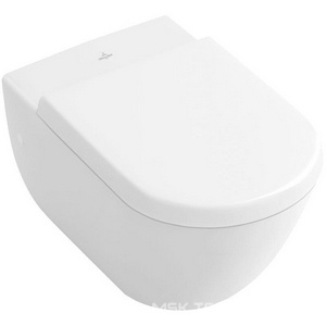 Унитаз подвесной 375х565мм, без сиденья, (цв. R1 white ceramicplus), комплект креплений в компл,  ZZ Villeroy & Boch Subway 660010R1