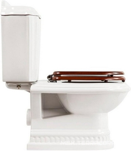 Сиденье для унитаза, с микролифтом, (орех, петли цв.хром),  ZZ Cezares King Palace CZR-T-163-W-S-Cr