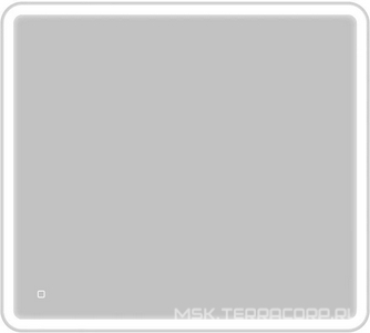Зеркало 900x30x800мм, реверс., с встроенным по периметру светильником и сенсорным выключателем, 12W, 220-240V, BelBagno ZZ BelBagno Универсал SPC-MAR-900-800-LED-TCH