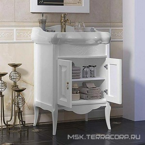 Тумба напольная  60, 600*912*535 мм, цвет белый без патины, БЕЗ раковины Виктория 60 ZZ Opadiris Лоренцо Z0000011068