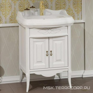 Тумба напольная  60, 600*912*535 мм, цвет белый без патины, БЕЗ раковины Виктория 60 ZZ Opadiris Лоренцо Z0000011068